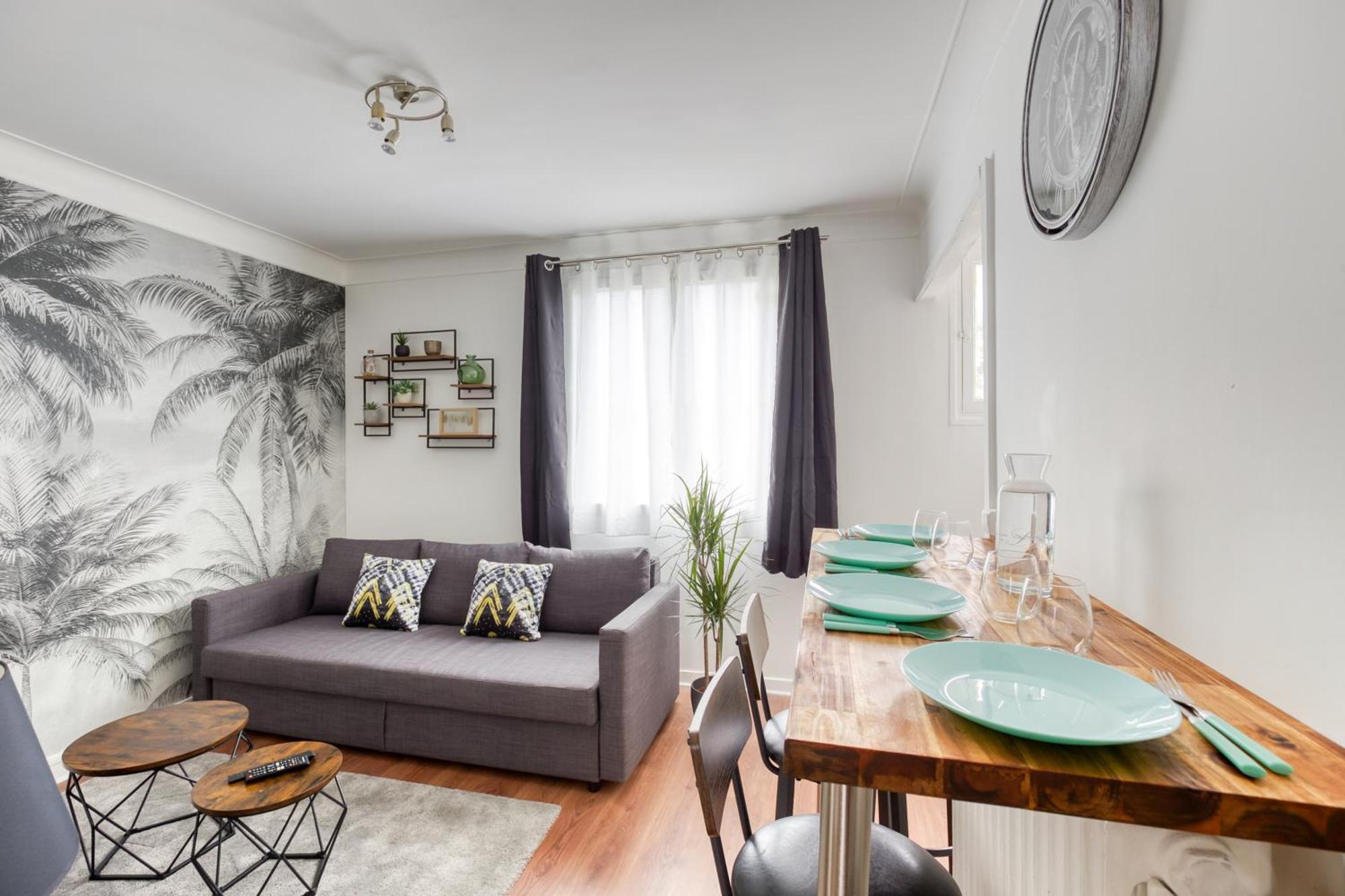 Apartment Cosy 4 Personnes - Parking Gratuit - Centre Paris 15 Min Metro 4 *